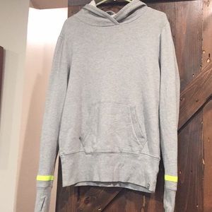 Victoria’s Secret sport hoodie and Pink bralette.